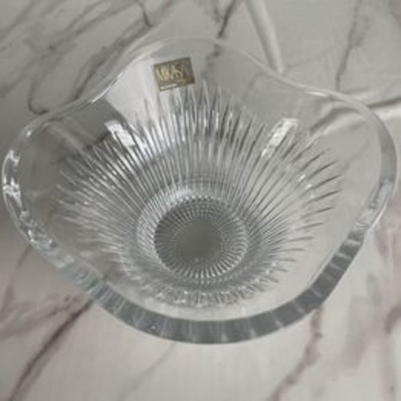 New In Box Vintage Mikasa Crystal Meridian 7in Accent Bowl - Picture 9 of 10